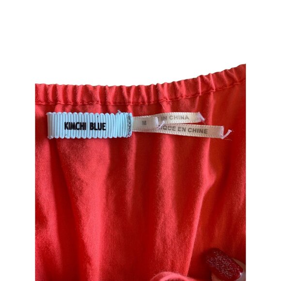 π 2/$30 π Salmon Orange Dress with Lace Bodice from Kimchi Blu sz Medium - Picture 7 of 8